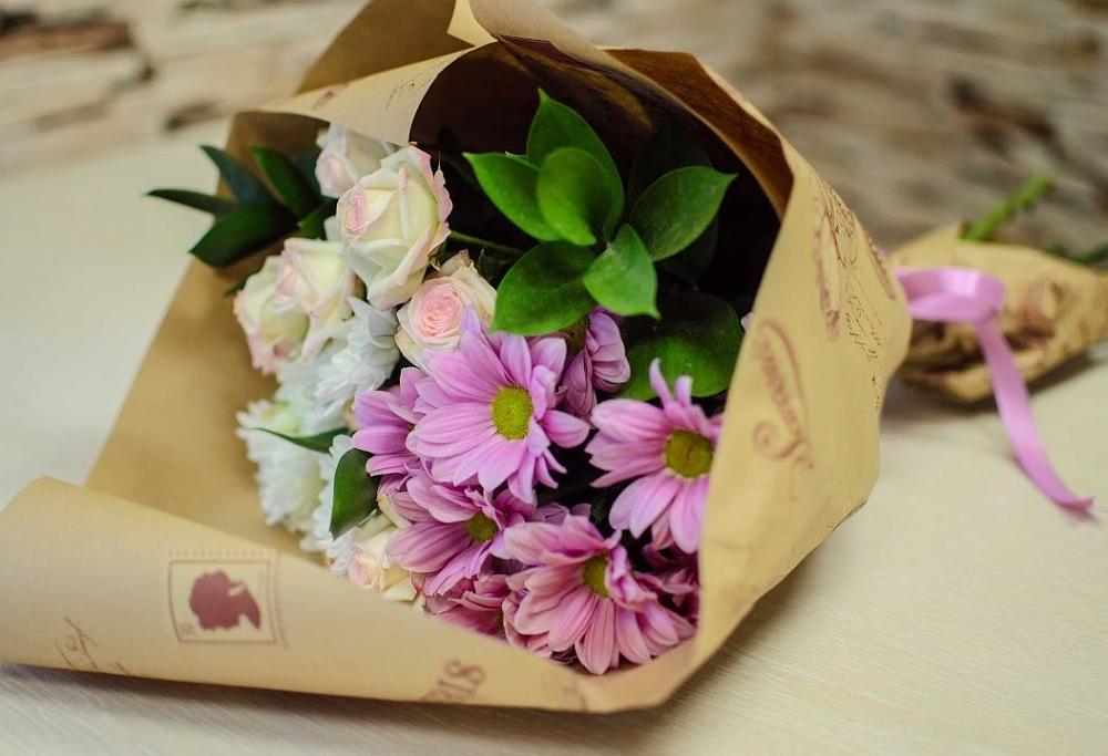 Букет цветов из: Розы и Хризантемы в Солнечном Курской области