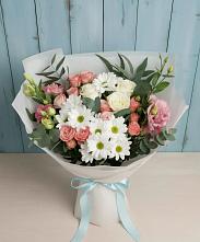 Букет цветов из:  Розы, Лизиантусы и Хризантемы #REPLACE_PRED# Солнечном Курской области
