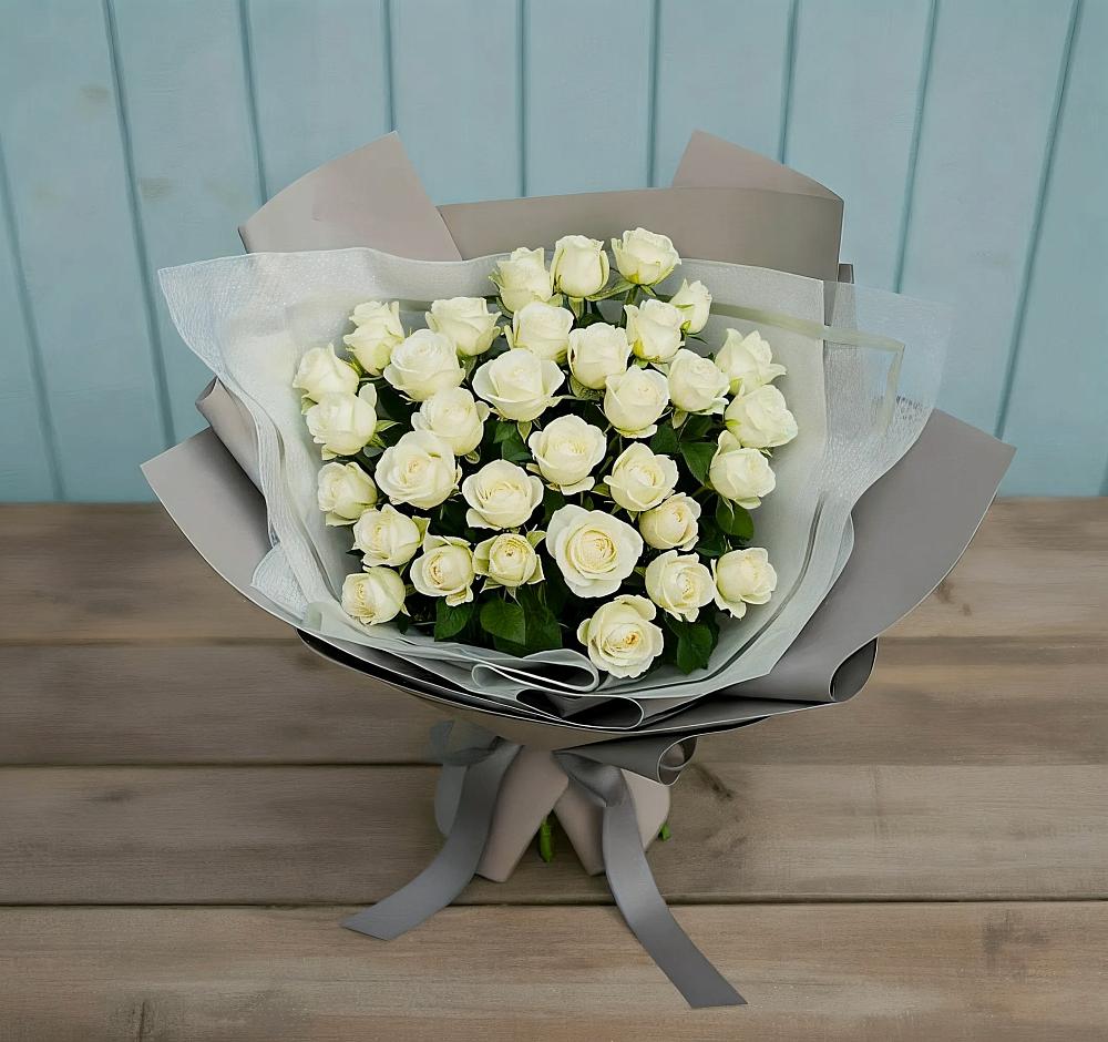 Букет Белоснежная нежность в Солнечном Курской области