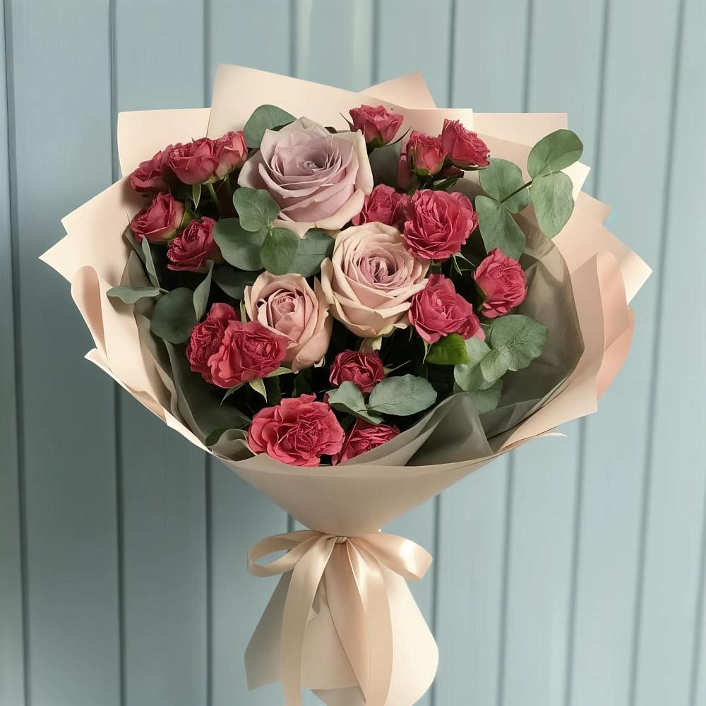 Букет цветов из: Гвоздики и Розы в Солнечном Курской области