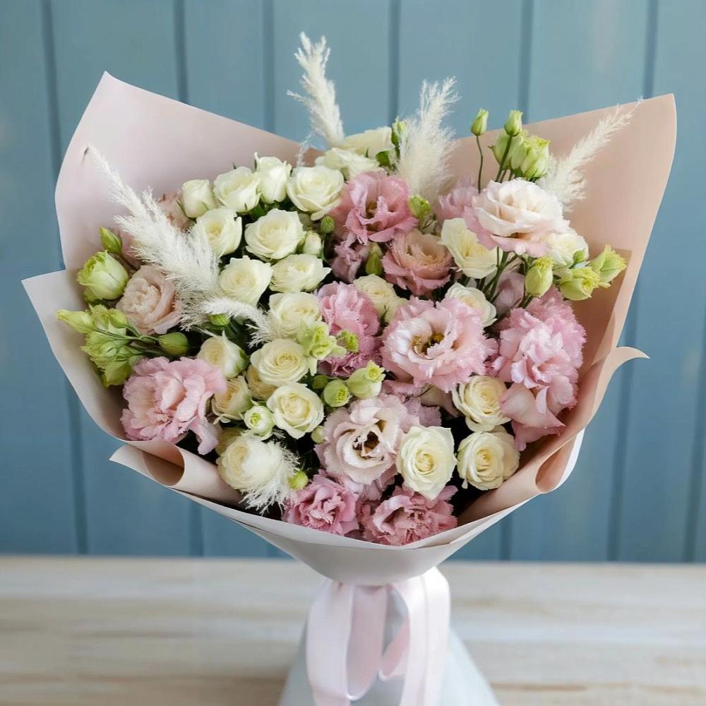 Букет цветов из: Альстромерии и Розы в Солнечном Курской области