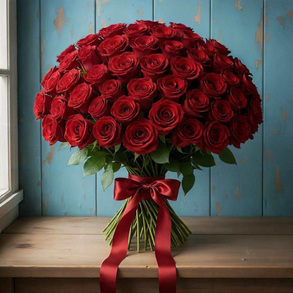 Букет Красные розы Блэк Меджик в Солнечном Курской области