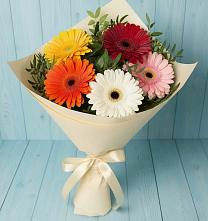 Букет цветов из:  Герберы в Солнечном Курской области