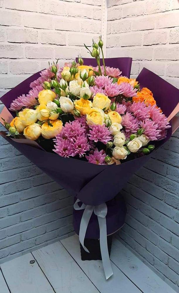 Букет цветов из: Хризантемы и Розы в Солнечном Курской области