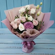 Букет цветов из:  Розы и Лизиантусы в Солнечном Курской области