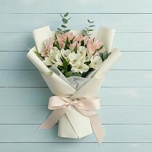 Букет цветов из:  Альстромерии #REPLACE_PRED# Солнечном Курской области
