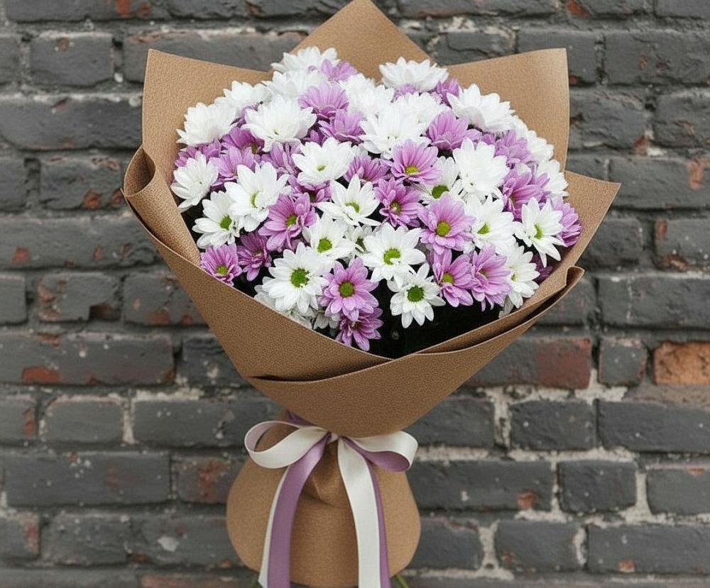 Букет цветов из: Хризантемы в Солнечном Курской области