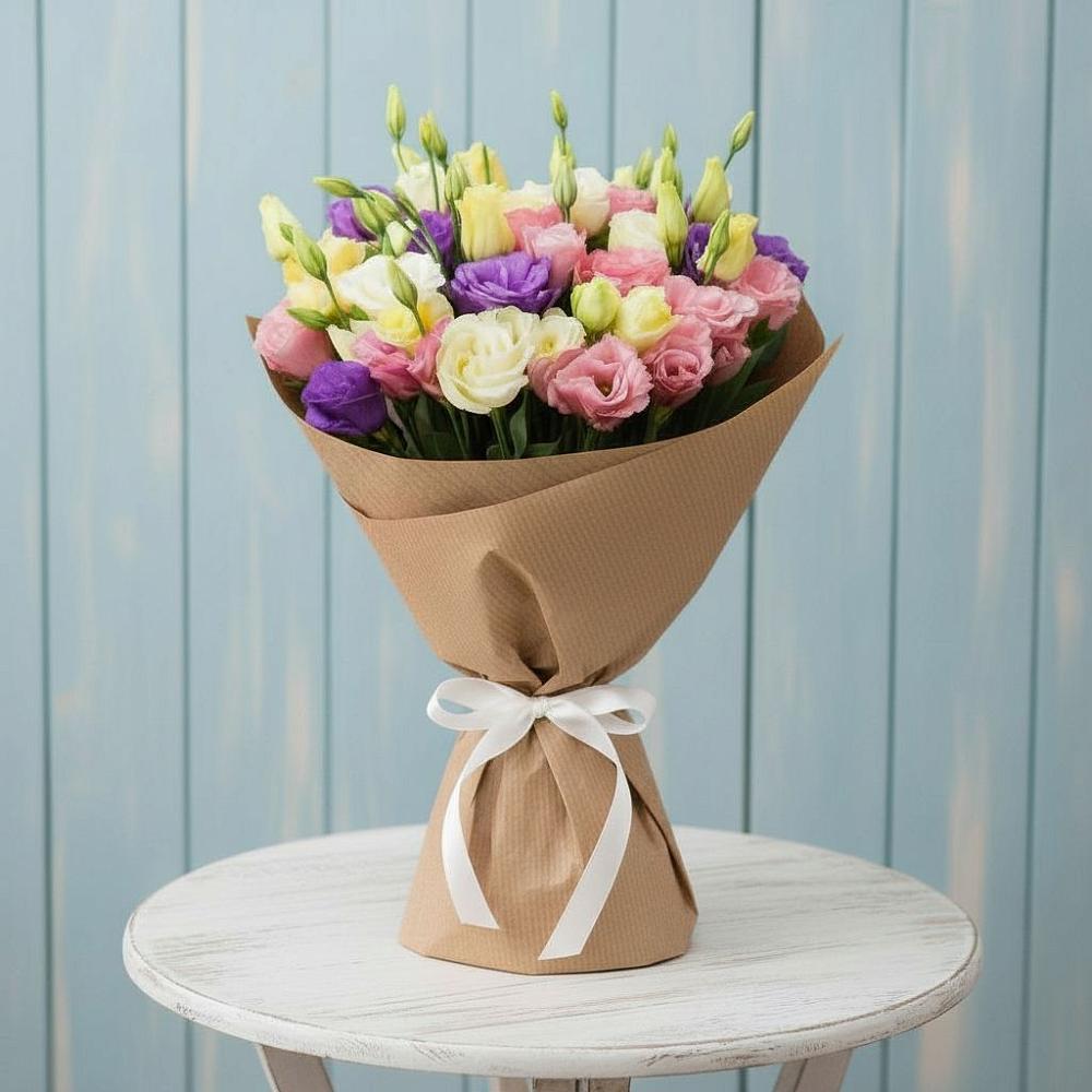 Букет цветов из: Лизиантусы в Солнечном Курской области