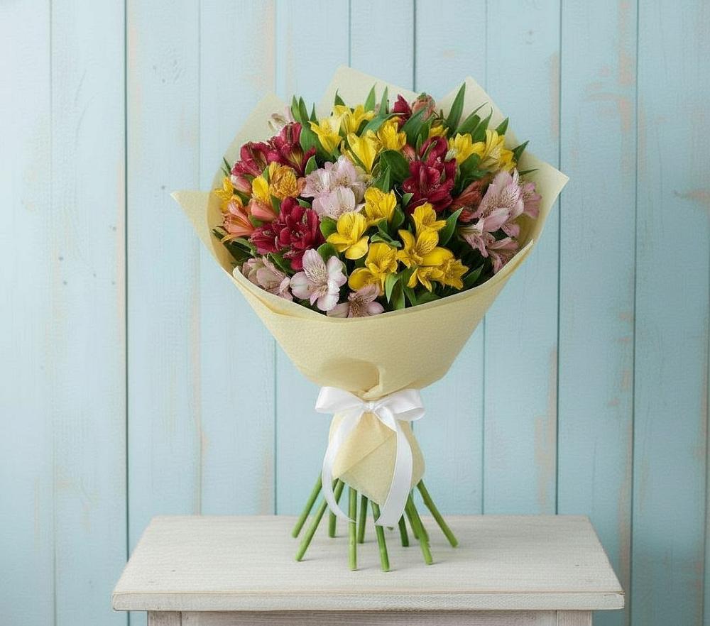 Букет цветов из: Альстромерии в Солнечном Курской области