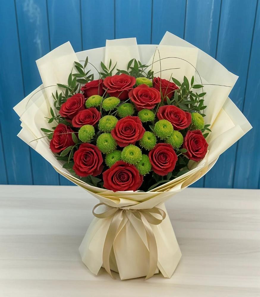 Букет цветов из: Розы и Хризантемы в Солнечном Курской области