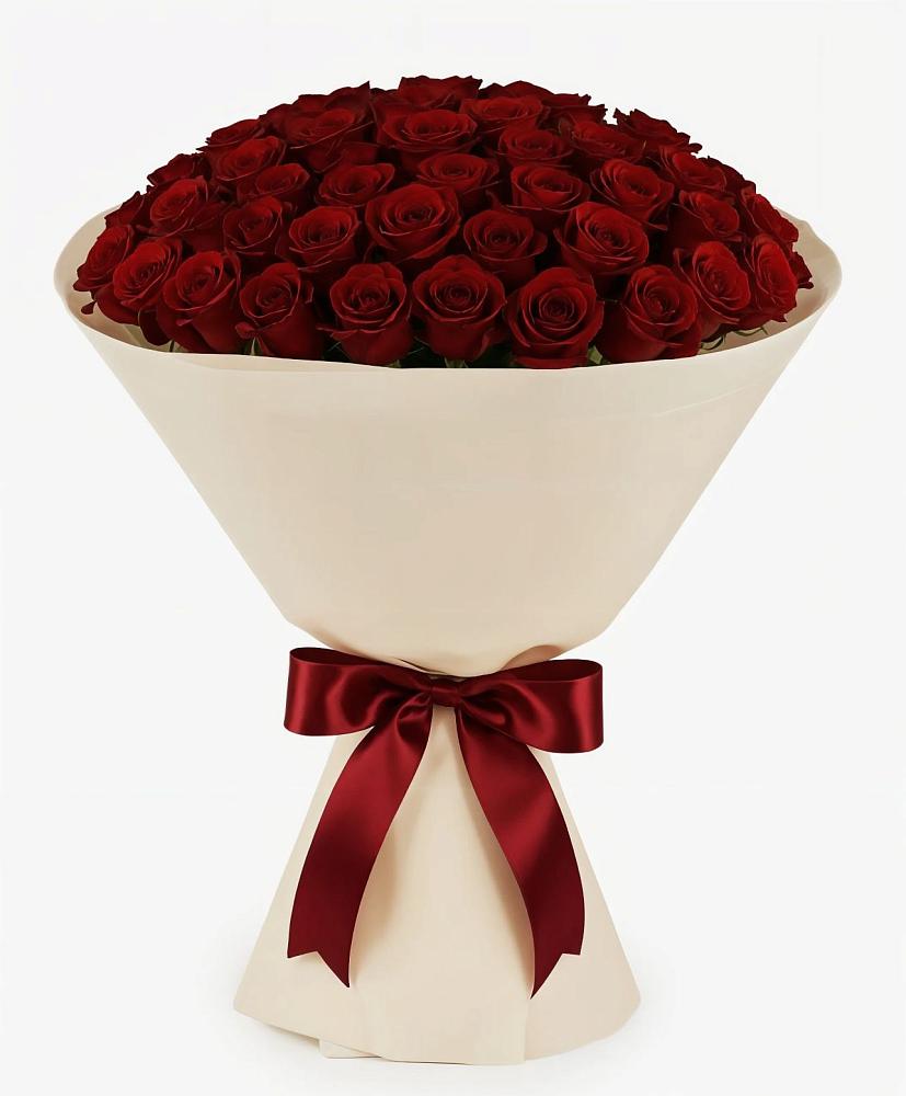 Букет 101 Бордовая роза Блэк Бакарра в Солнечном Курской области